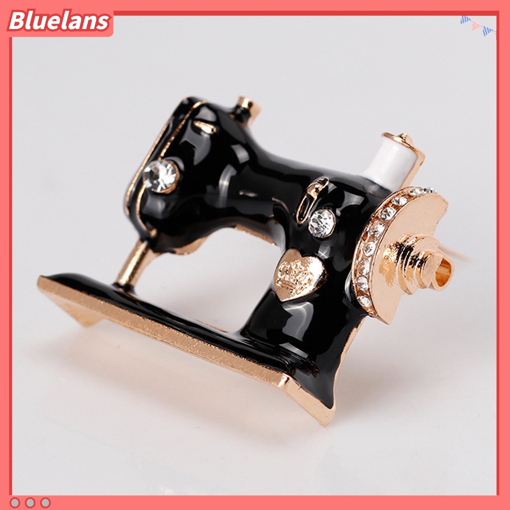 Bluelans Exquisite Sewing Machine Brooch Pin Denim Jacket Women Collar Badge Jewelry Gift
