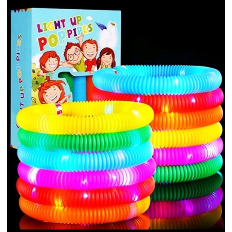 POP PIPES LIGHT TUBES/Mainan Anak Pop Tubes selang