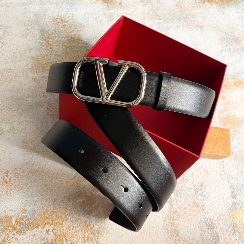 VALENTINO V LOGO BELT BLACK SHW REVERSIBLE