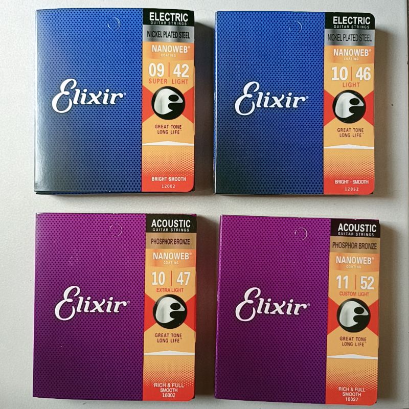 Senar gitar elixir import satu set 123456