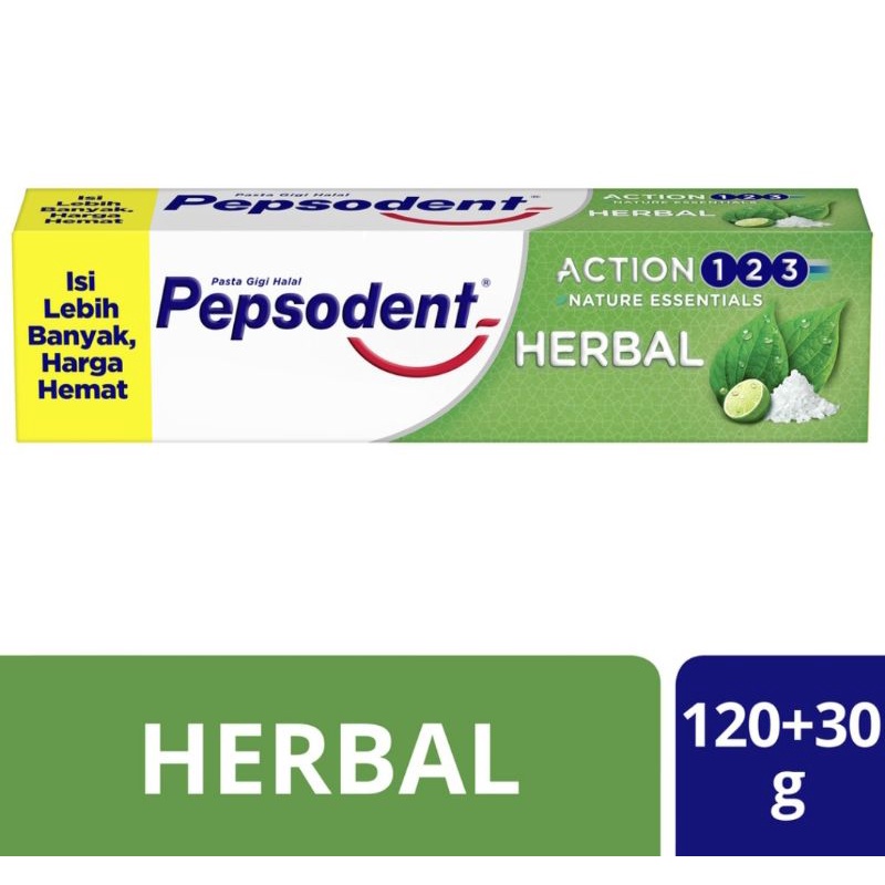 Pepsodent Herbal 120+30gr Kemasan Hemat