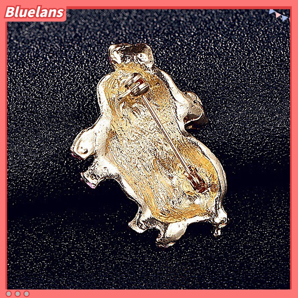 Bluelans Women Rhinestone Inlaid Pig Brooch Pin Corsage Bag Badge Cloth Jewelry Accessory
