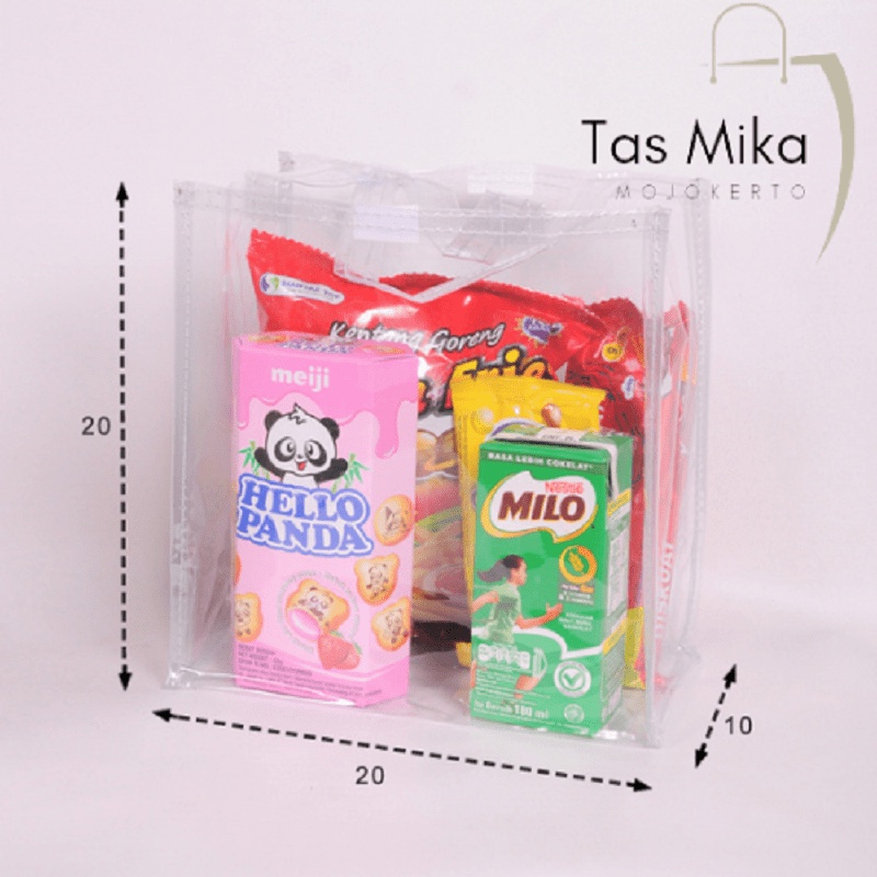 

Tas Mika PVC Uk. 20x10x20 Full Transparant