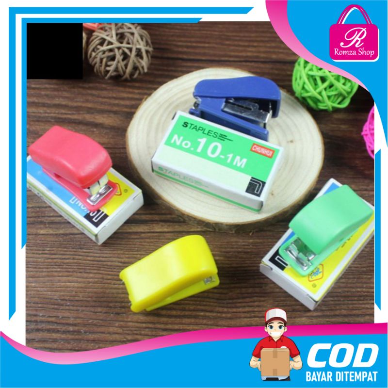 

Staples Stapler mini kecil lucu unik FREE isi