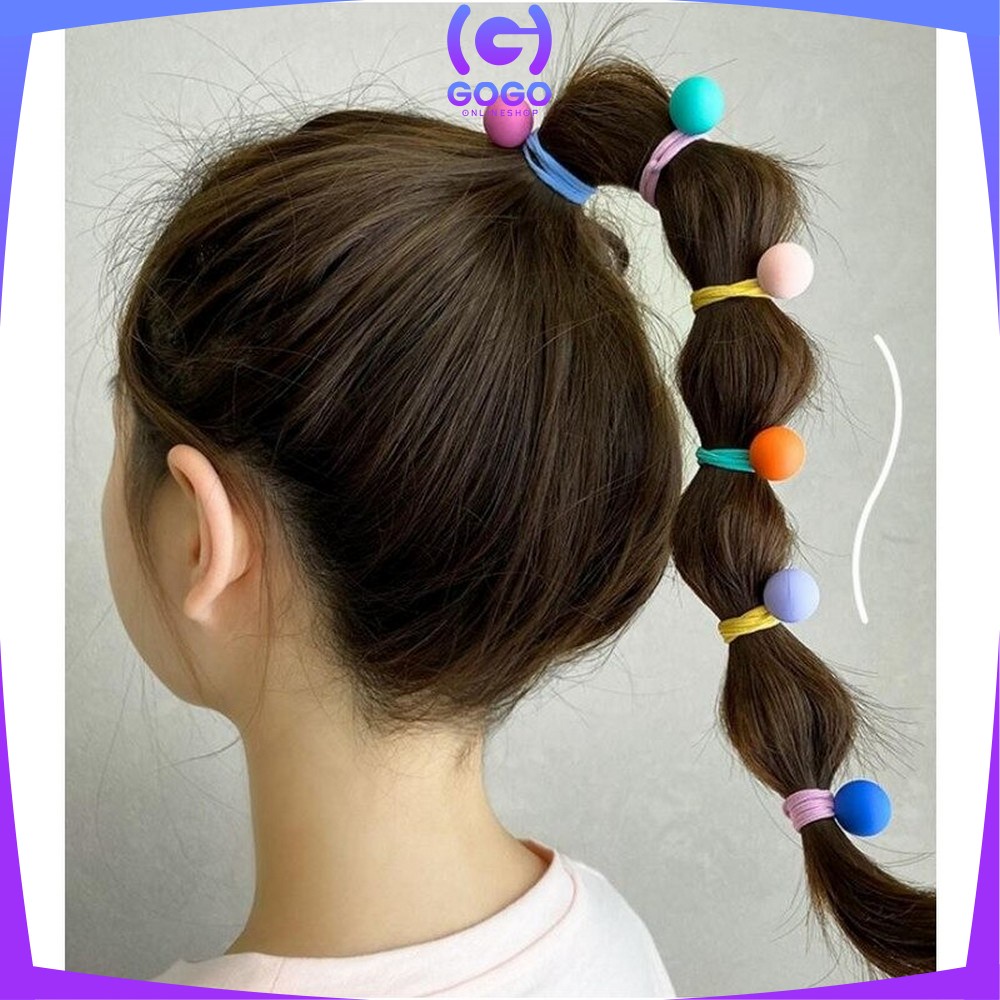 GOGO-C331 Ikat Rambut Korean Style 10IN1 / Karet Rambut Fashion / Ikat Rambut Anak Perempuan / Kunciran Rambut Wanita / Aksesoris Cewek