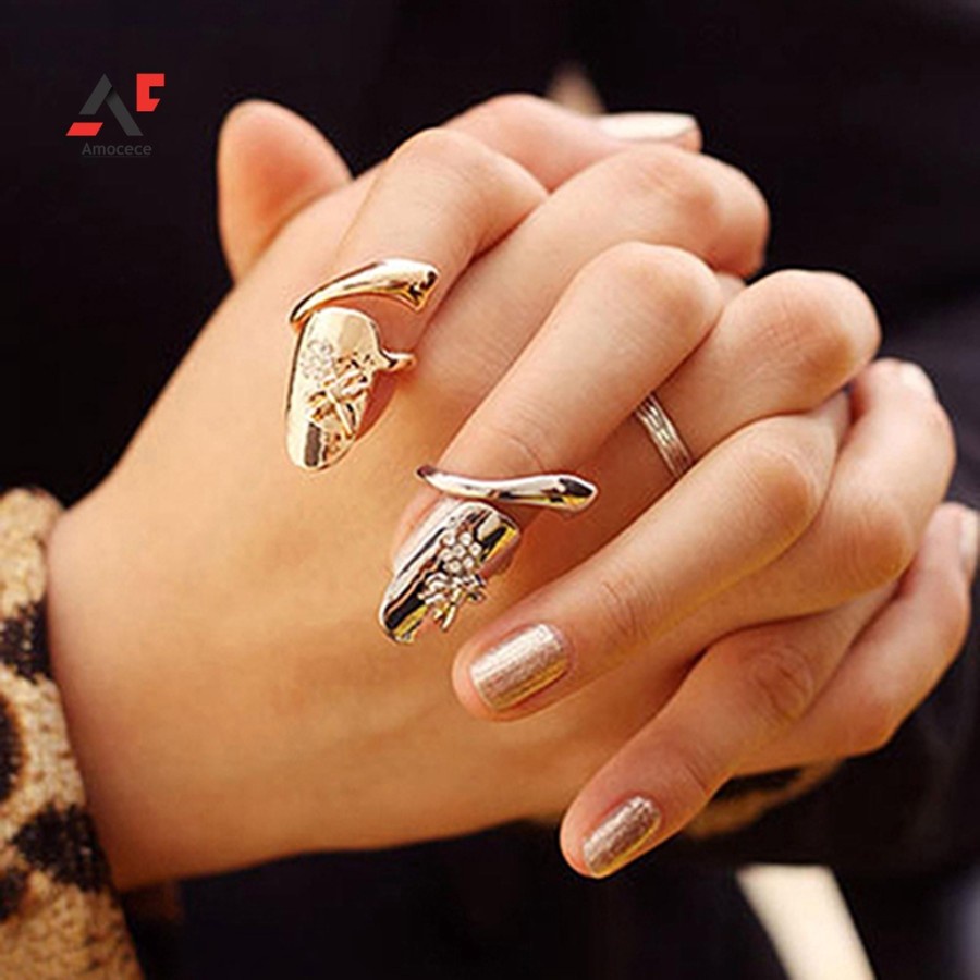 TBI Nail Ring Cincin Ujung Jari Cincin Kuku Dragonfly Cincin Kekinian