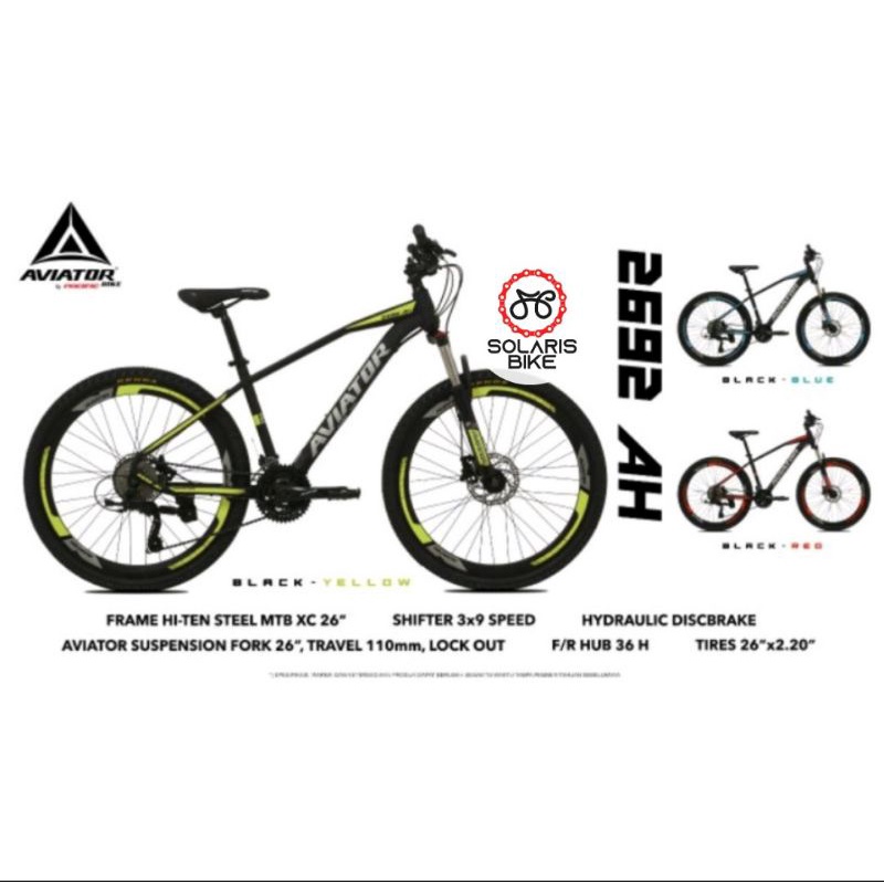 Sepeda Gunung MTB Anak Dewasa 26 Aviator 2692 AH HD Hidrolic