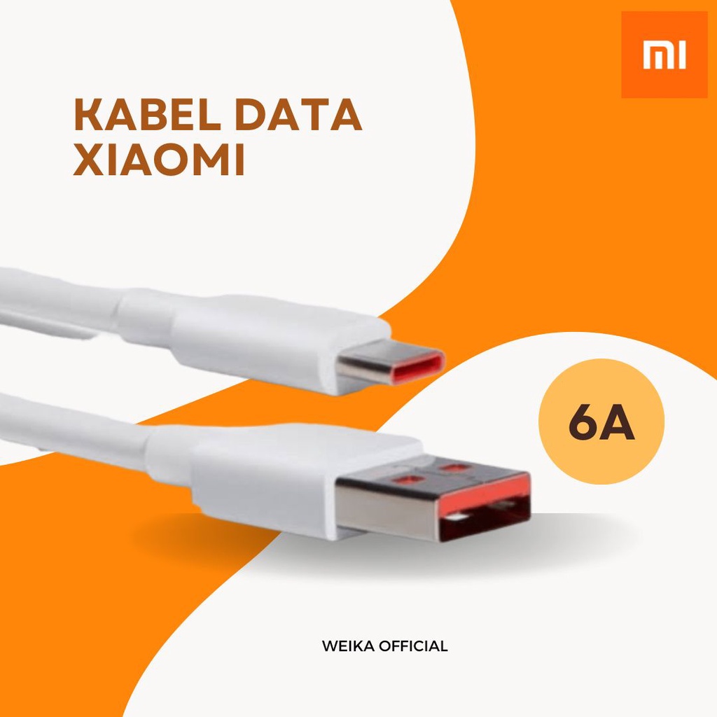 Kabel Data Xiaomi USB to C 6A Fast Charging