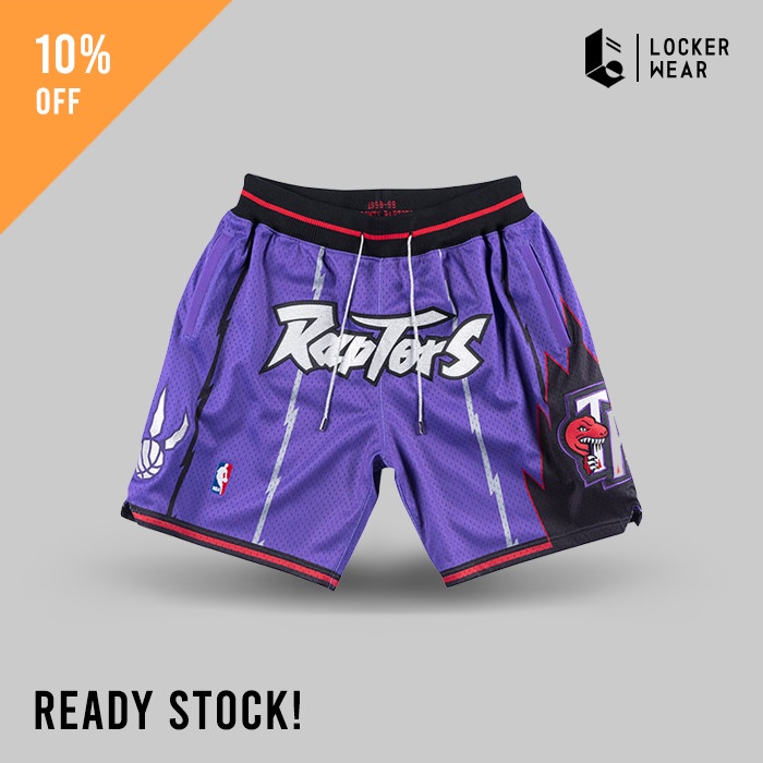 Jersey Basket Celana Just Don Swingman NBA Toronto Raptors Ungu Pria