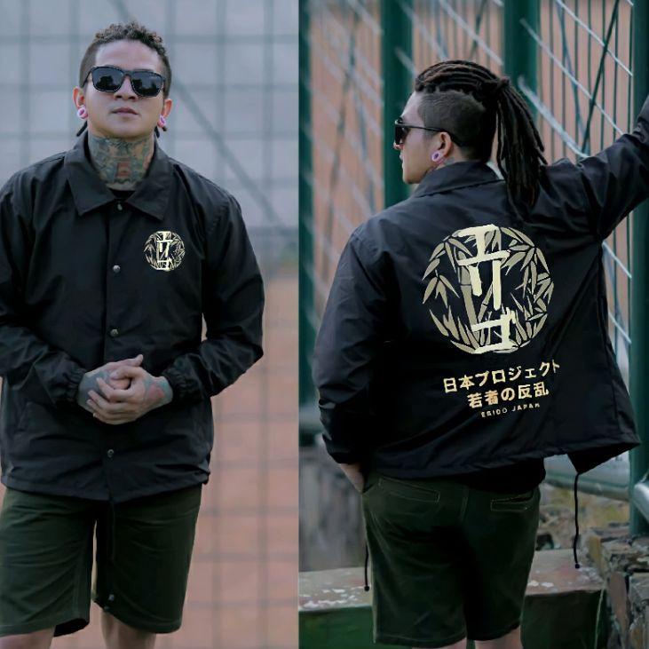 Produk Oke--Jaket Coach Erigo Pria Sunmori Cream Riding To Park