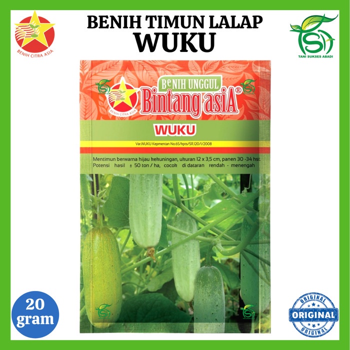 Benih Timun WUKU (20 Gram) - Bibit Mentimun Lalap Baby Bintang Asia
