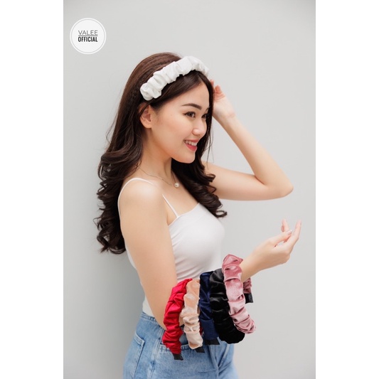 JADORE HEADBAND BANDO SCRUNCHIE BLUDRU VELVET PREMIUM