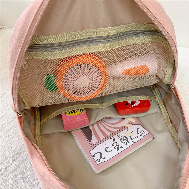 2023korean ransel tas ransel motif tas bunga bunga tas ransel tahan air wanita Sera Tas Sekolah Siswa Wanita Versi Korea SMP Kecil Segar Kapasitas Besar Mori Tas Bahu Wanita 2021 Baru Gadis Jantung Ransel