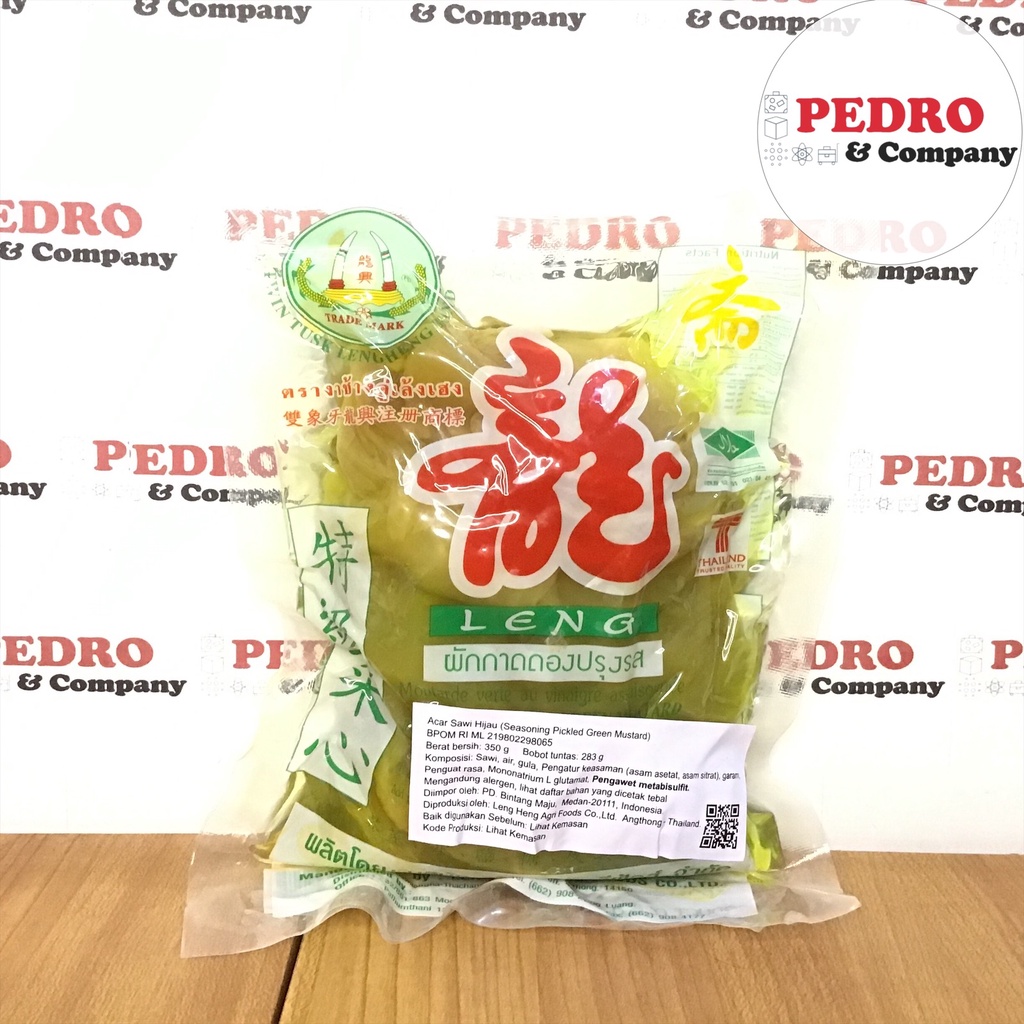 

Twin tusk acar daun sawi hijau / sayur asin thailand 350 gram