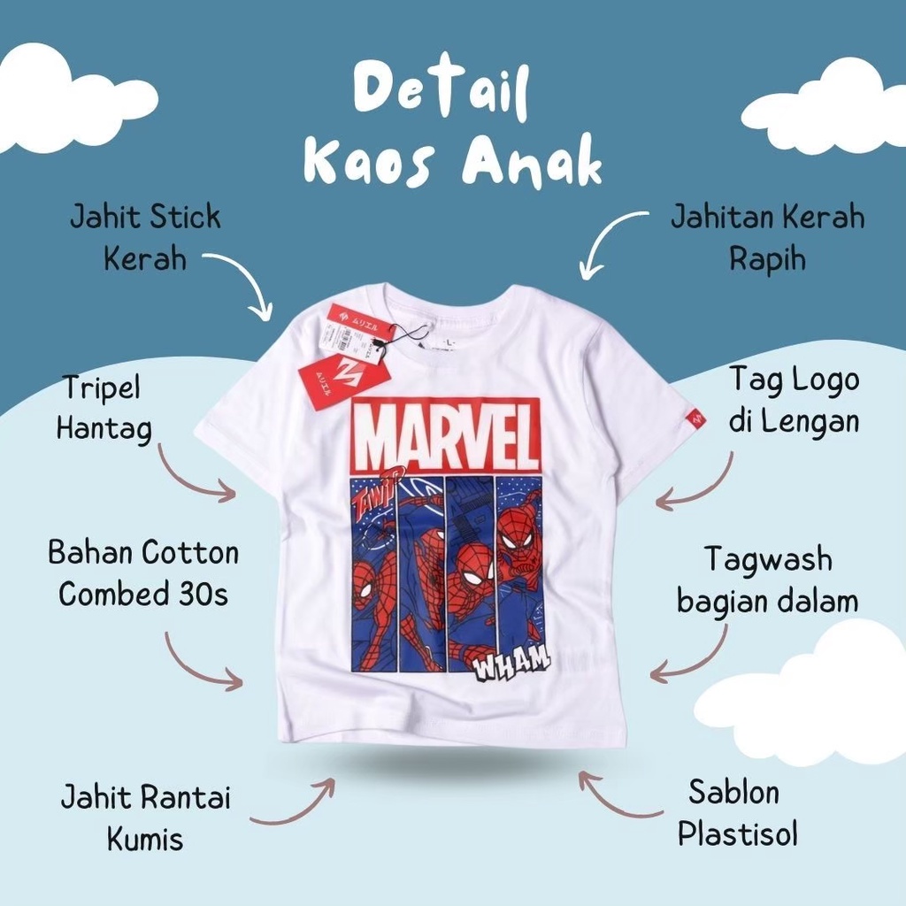 Pakaian anak brand bestseller atasan distro anak laki laki dan perempuan kaos anak lengan pendek katun kombed motif distro RGKIDS Bandung