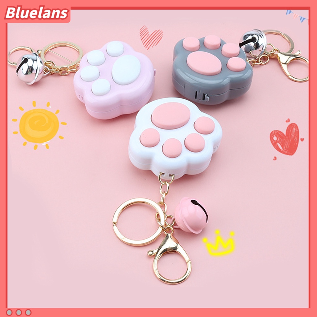 Mini Fidget Toy Lovely Portable Funny Cat Paw Push Fidget Game Keychain