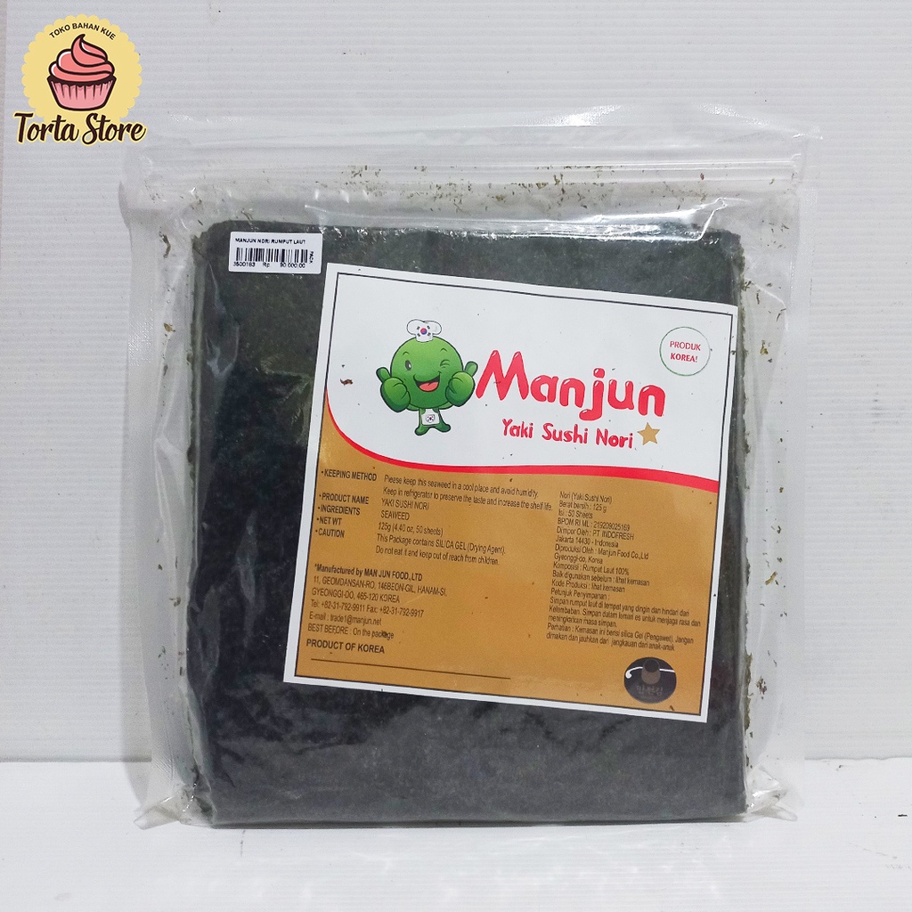 

Manjun Yaki sushi nori Seaweed Rumput Laut 50 dan 100 sheets/lembar