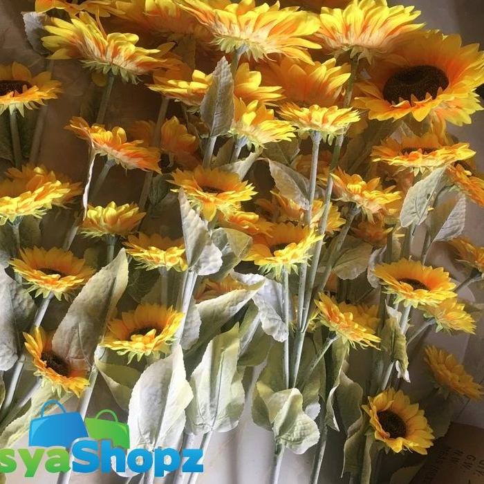 ㊢ Sunflower Jumbo / Bunga Matahari Besar Artificial Bunga Plastik [ TANPA POT ] ㆂ