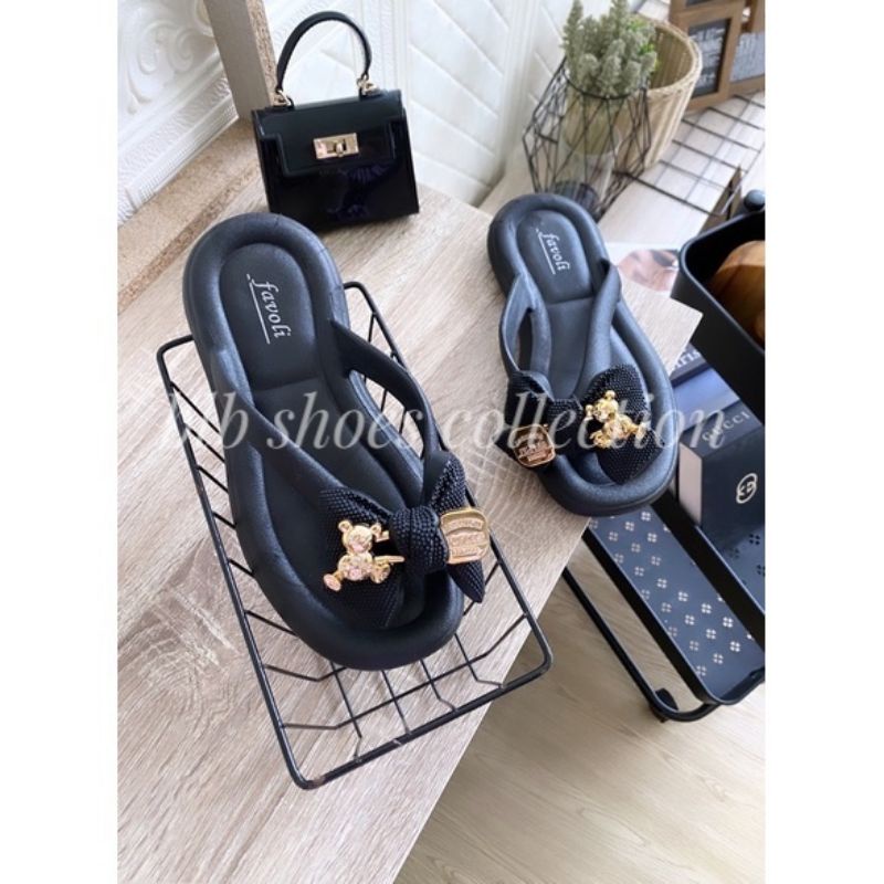 SANDAL JEPIT WANITA IMPORT SANDAL JELLY WANITA MOTIF PITA CANTIK KEKINIAN SENDAL WANITA EMPUK MODEL KOREA