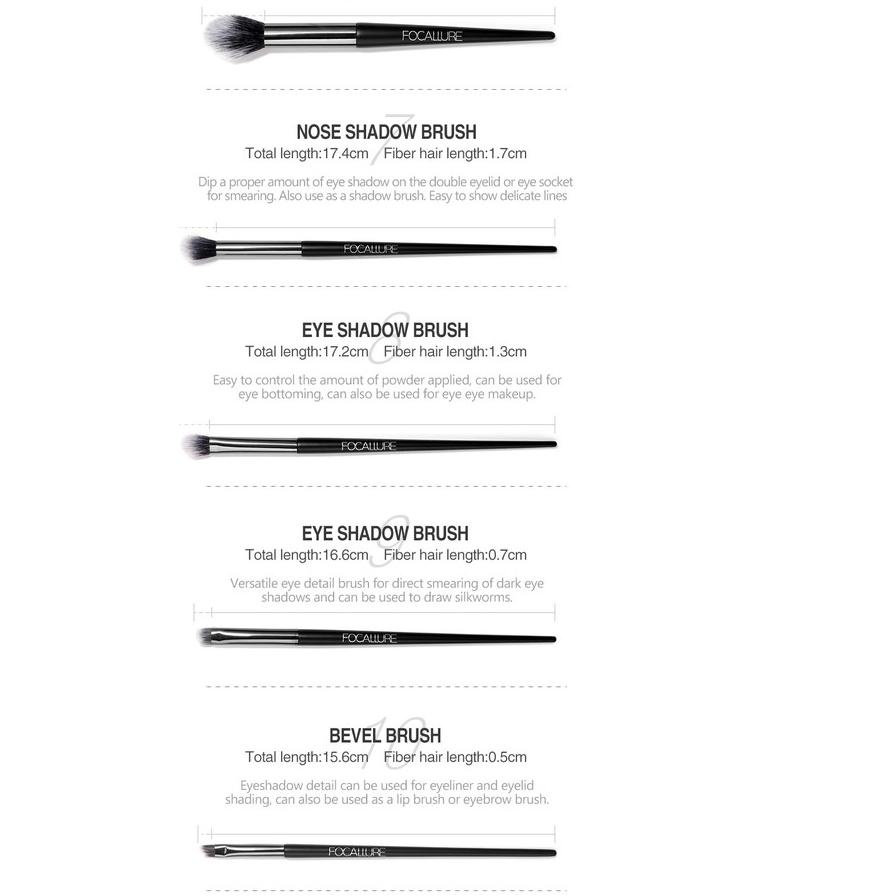 GRATIS ONGKIR✅Focallure Brush Set 10 pcs Brush Focallure Kuas Make Up Focallure Brush Make Up Focall