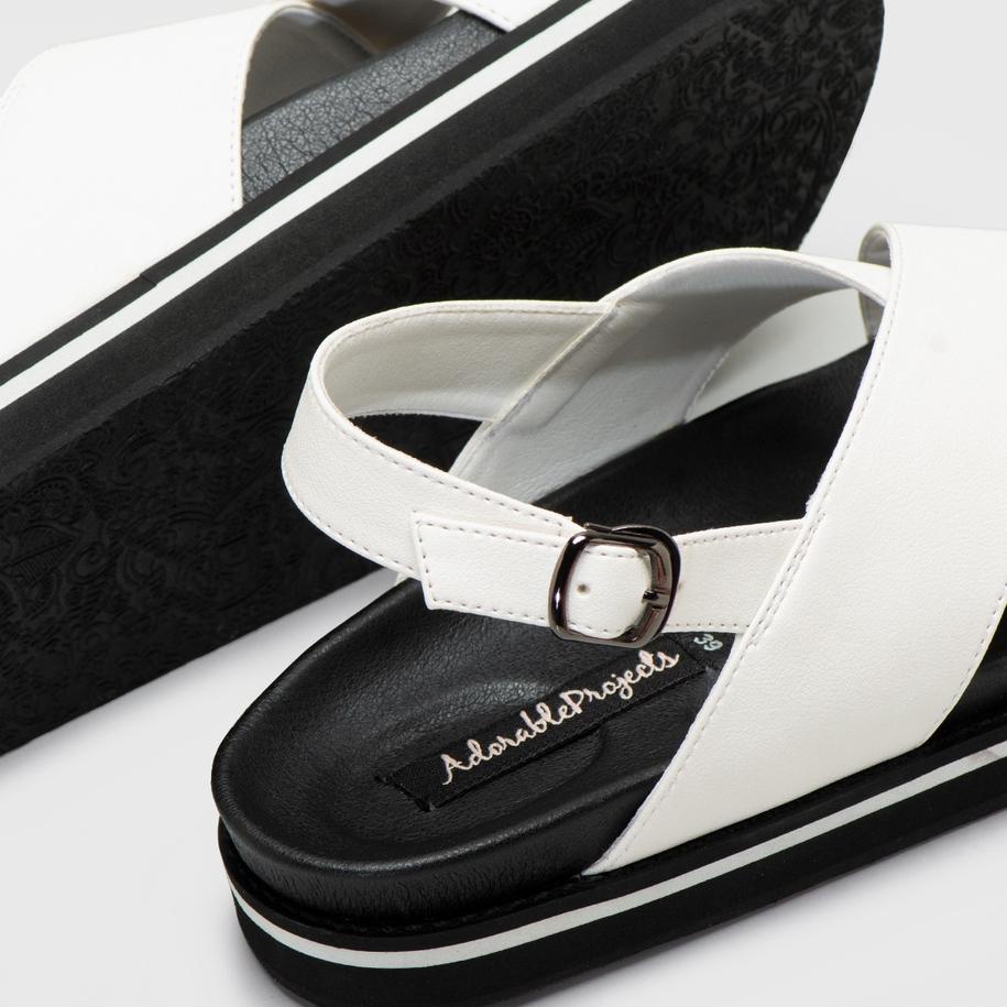 Paling Sesuai.. Adorableprojects - Sander Platform White - Sendal Wanita