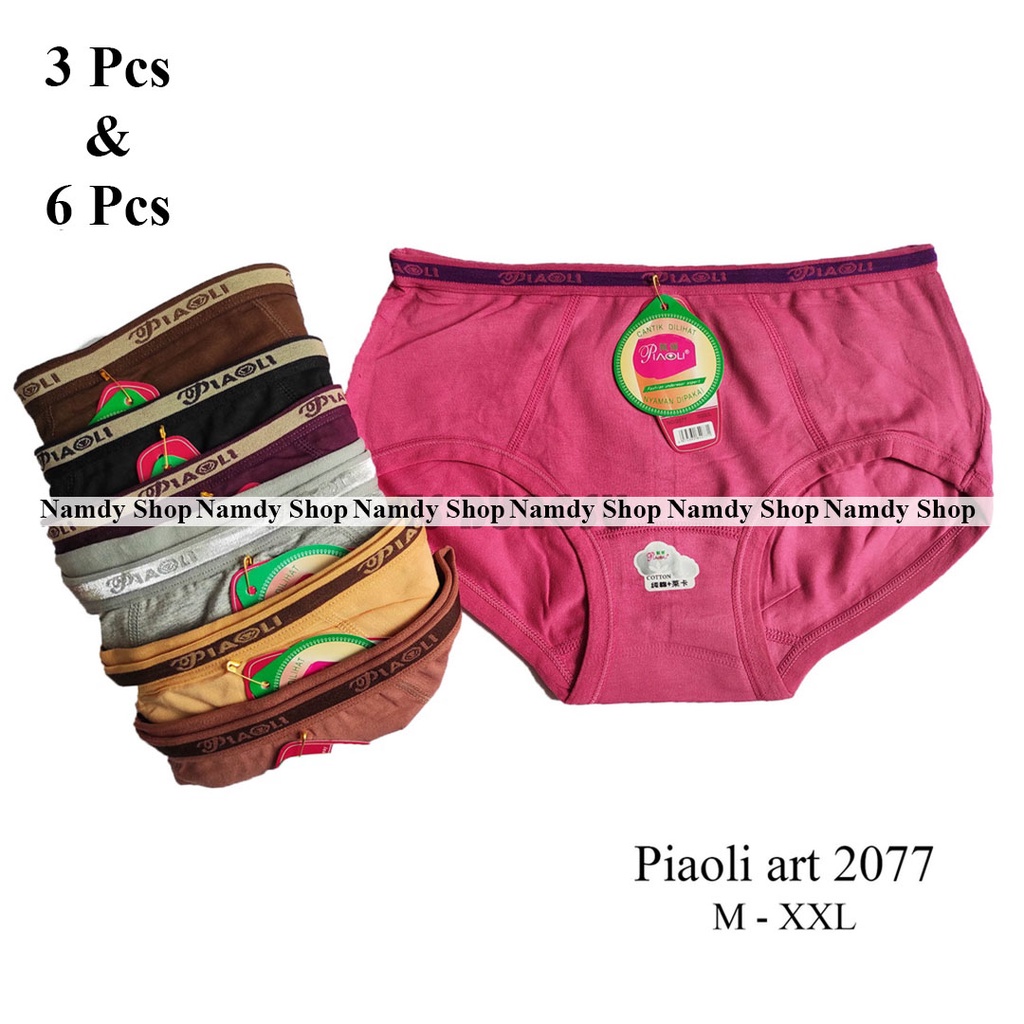 6 Pcs Celana Dalam Wanita Piaoli 2077 CD Wanita Piaoli Celana Dalam Piaoli Art 2077 M L XL XXL