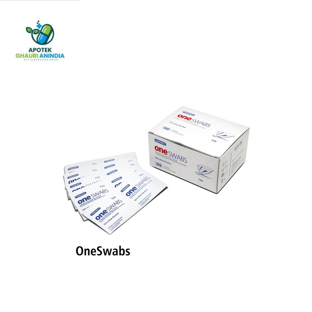 Alkohol Swab Onemed 1 Box isi 100 pcs Antiseptik