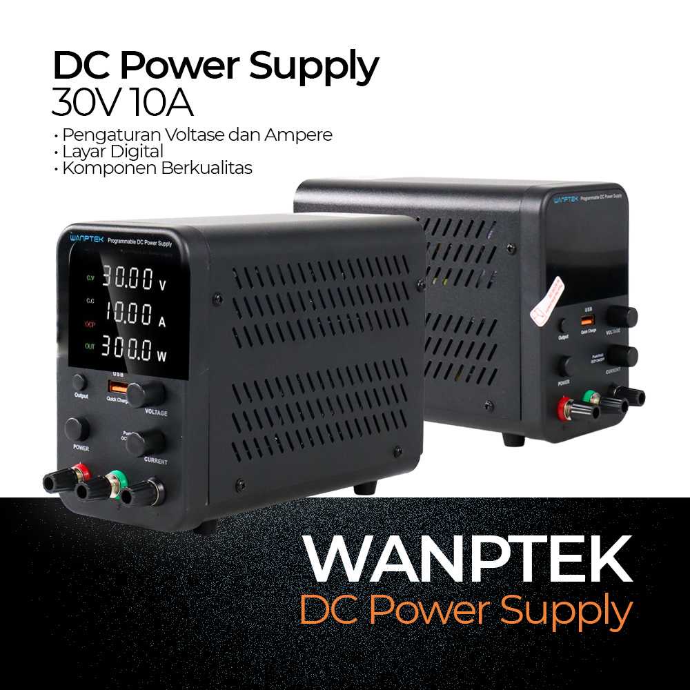 PROMO ORIGINAL DC Power Supply 30V 10A Wanptek Adjustable Power supply digital Power suply digital power suplay digital Power suplai power supply dc mini Original 7RAD1PBK