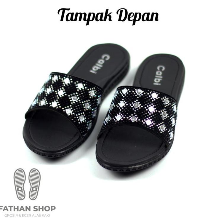 TMP.18Oc22ᴵ ◦ SANDAL WANITA CALBI SLOP JAPIT TREPES TEPLEK FLAT PART 1