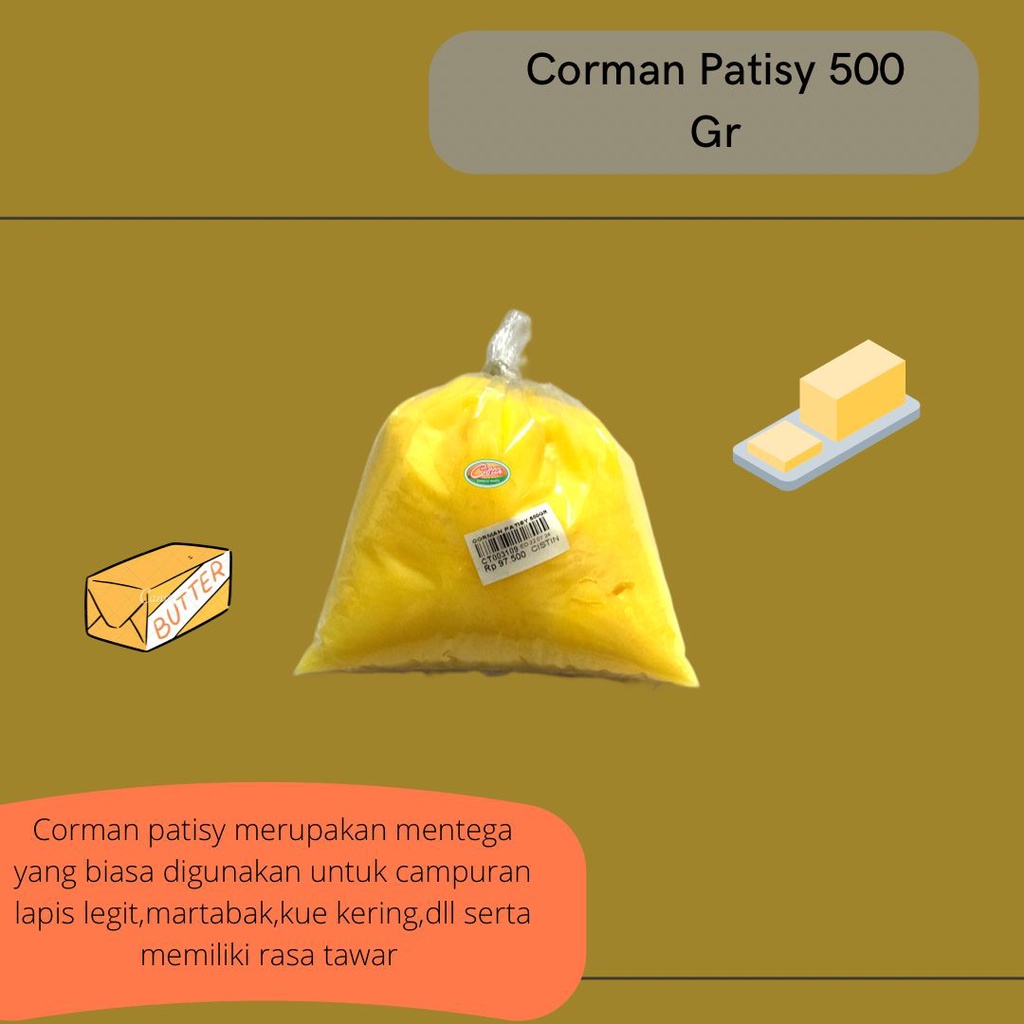 

BUTTER CORMAN PATISY 500 G