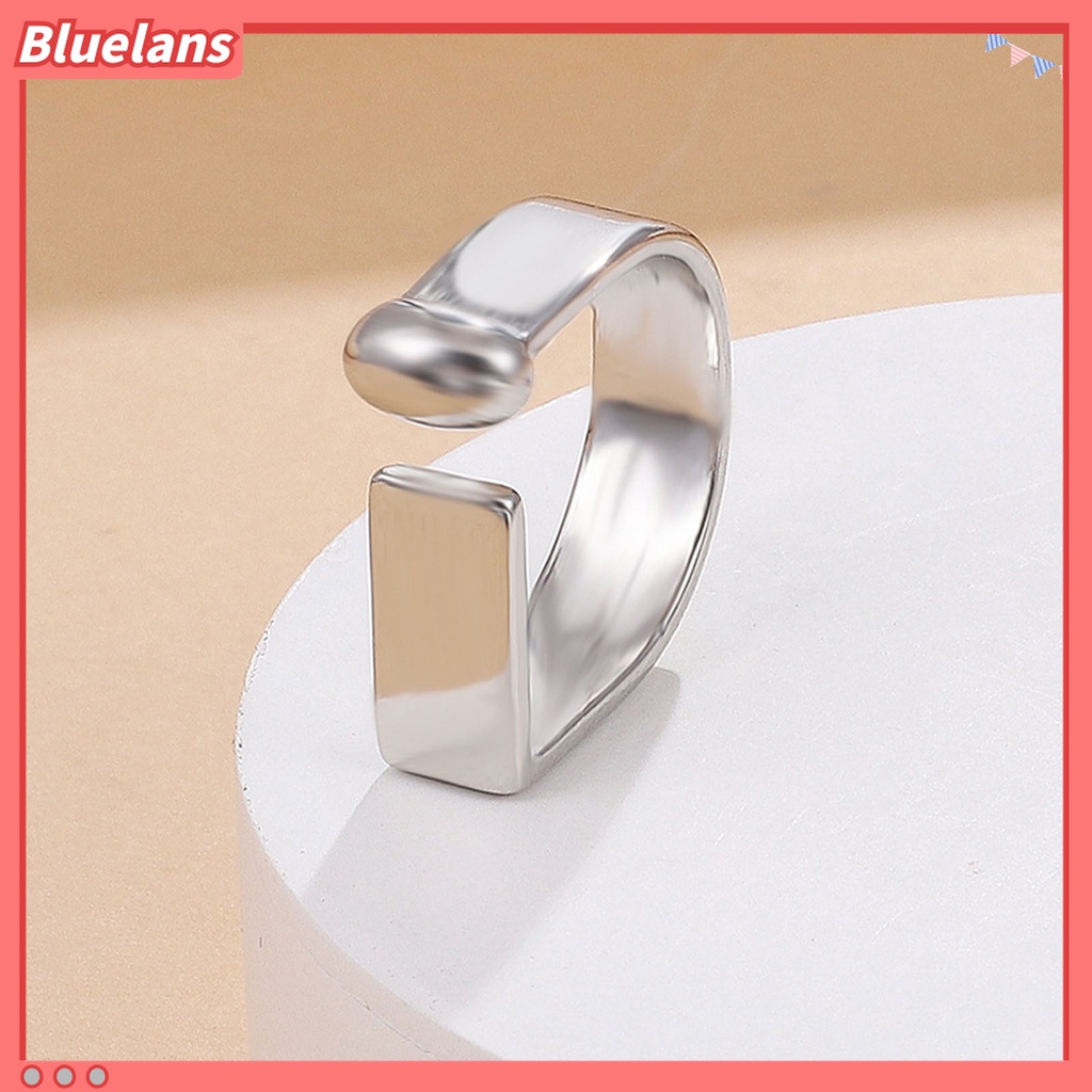 Cincin Model Terbuka Bentuk U Bahan Alloy Untuk Unisex