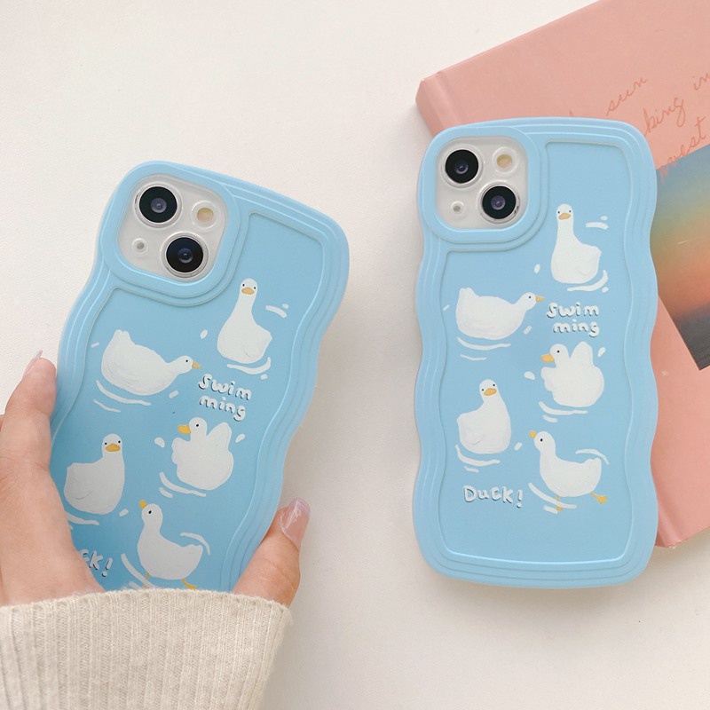 Casing hp Case OPPO OPPO A3S A31 A53 A33 A9 A57 5G 2022 A36 A76 A96 F11 A5 A9 2020 2F 5 6 7Z 8 Note 10 Pro 10Pro Y11 Y12i Y15 Y17 Y20S Y20i Y12s Y93 Y91C Y91i V9 V20 V23 Pro V23E S1 Y19 Bebek Biru yang Indah