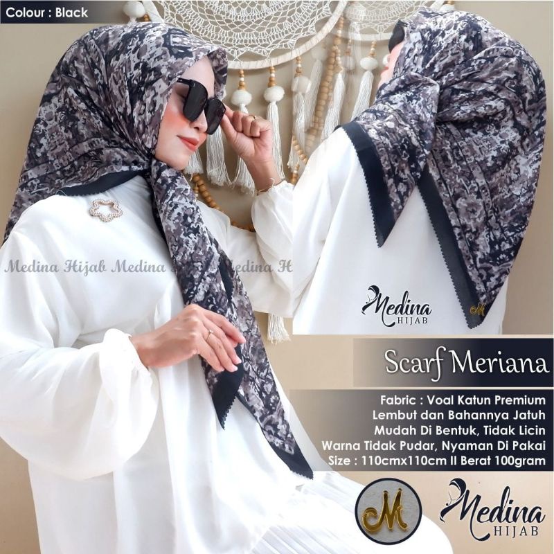scarft hijab meriana bahan voal ori by medina