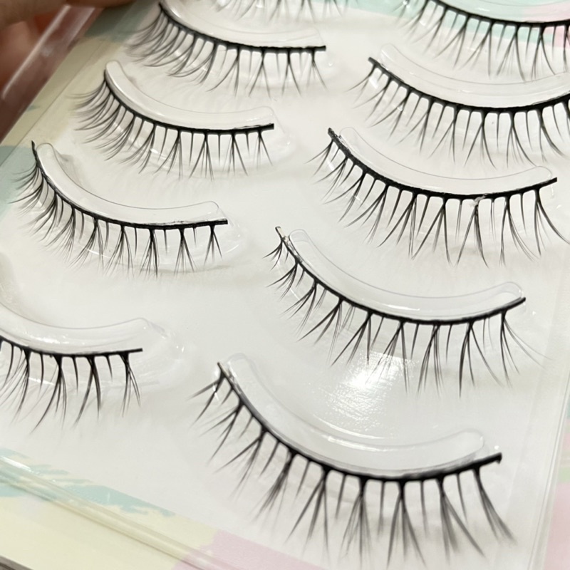 F92 - 5 PASANG Japanese Natural Thick False Eyelashes Big Eye Daily Eye Makeup Tools Beginner Eyelash Extension Handmade Lashes