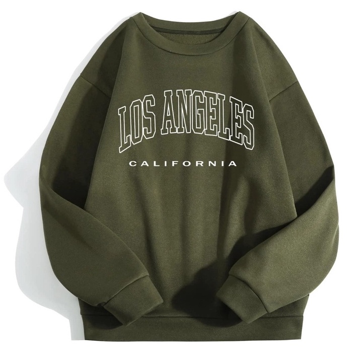 ZASKIYA - LOS ANGGELES SWEATER OBLONG CREWNECK OVERSIZE / SWEATER CREWNECK BASIC UNISEX