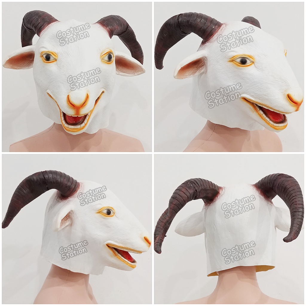 Topeng Kambing / Goat Mask Latex Lebaran Hewan Binatang Animal Halloween