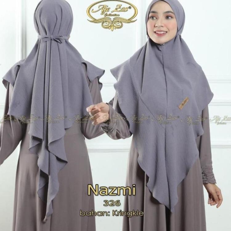 bergo aje zas nazmi/ Khimar bergo original aje zas bahan cringkle "TN.18Oc22ĸ"