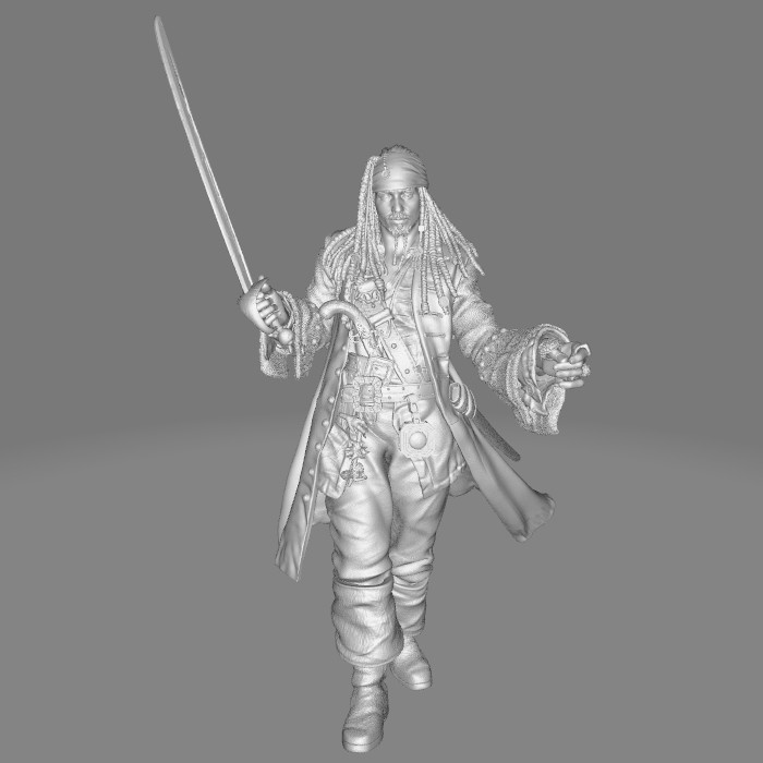 Menakjubkan Figure Miniatur Captain Jack Sparrow - Skala 1/64 Terbatas