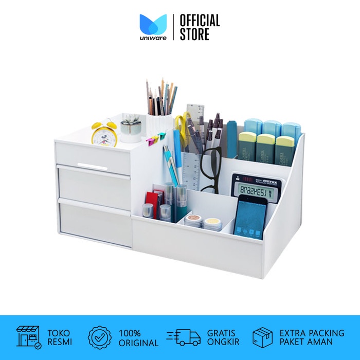 

Stationery Kotak Rak Tempat Penyimpanan Stationary Alat Tulis Meja Kantor Kerja