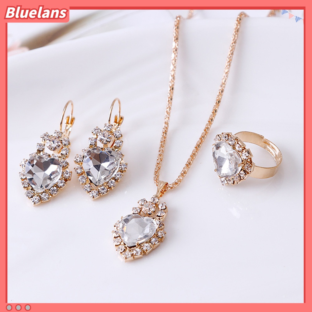 Kalung Liontin Berlian Imitasi Bentuk Hati Untuk Wanita