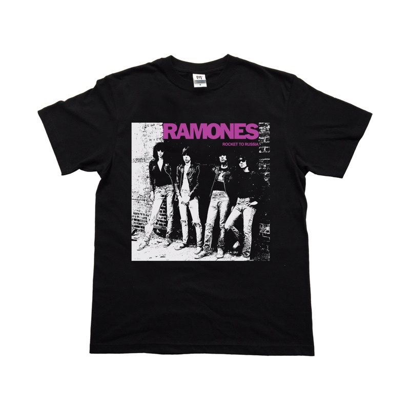 RAMONES KAOS BAND RAMONES TAG MERCHCONS PLASTISOL FREE STICKER