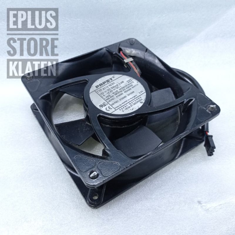 Kipas 12cm 12v PAPST 6-12.6V 6.4w frame almunium KP161