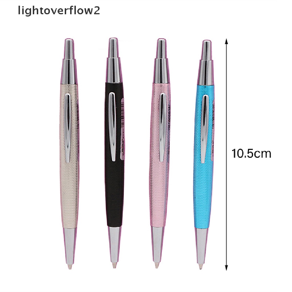 Lightoverflow2 Pensil Mekanik Otomatis Mini 0.7 / 0.5mm Bahan Metal Untuk Menulis