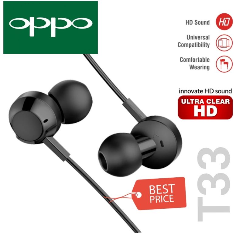 Headset Oppo Bass《GROSIR/COD》Ft T33 Good Boss - Garansi