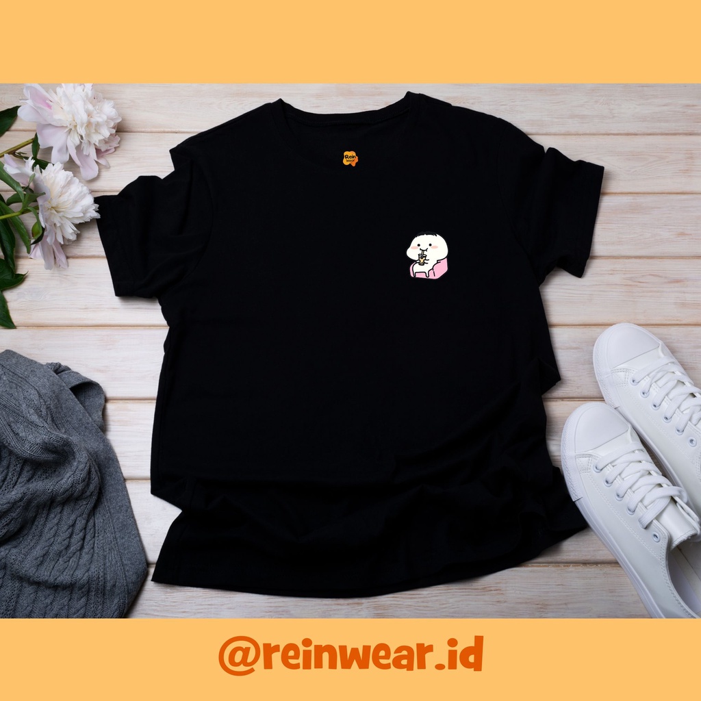 Ready Kaos Pentol Quby Mager Cinta Love Boba Tas Sekolah Baju Tshirt Katun Custom Satuan Murah Polos