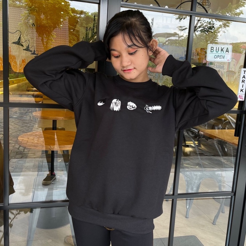 Crewneck the Chainsaw Man Chibi Embroidery Anime Manga Denji pochita