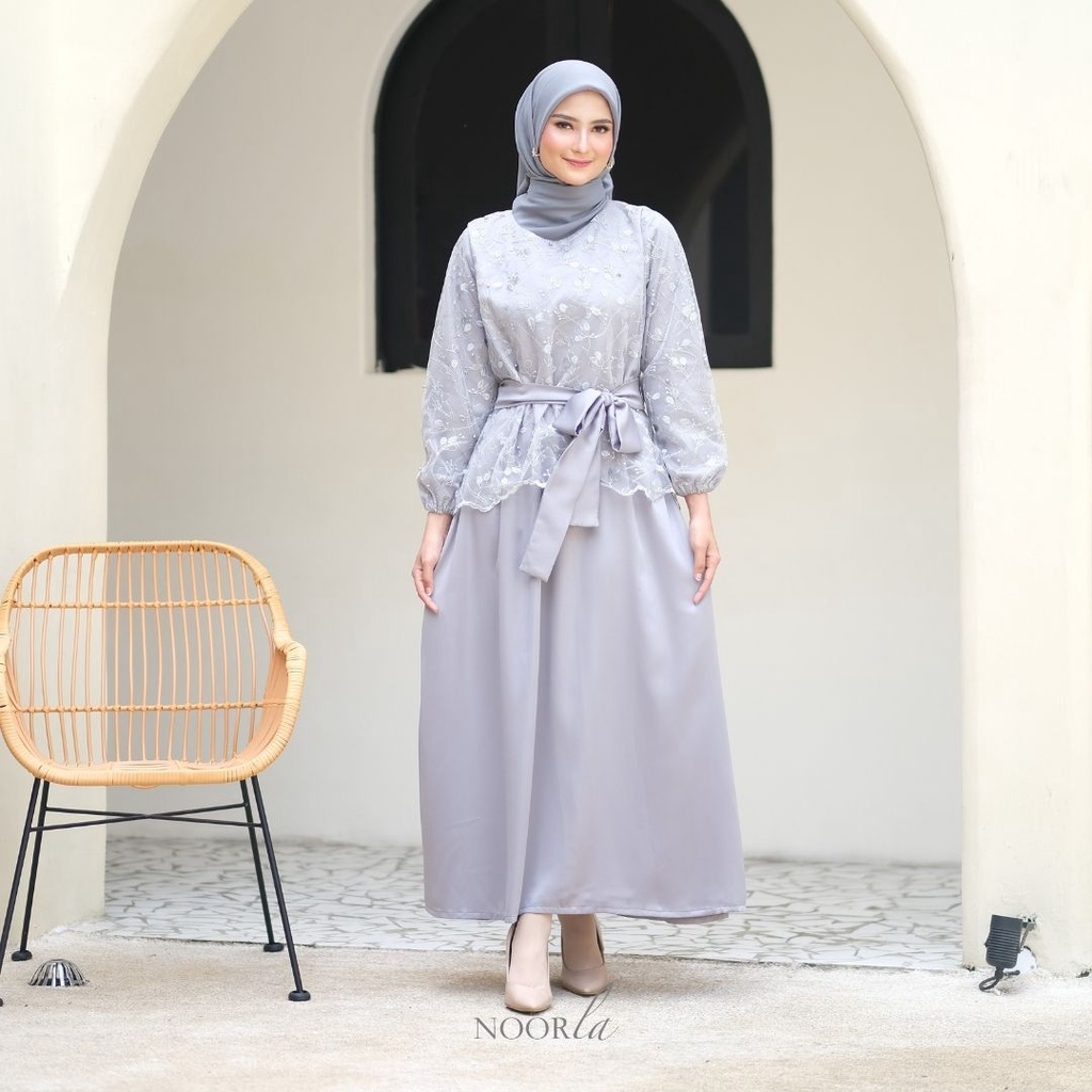 NOORLA - RUBI GAMIS  SATU SET HIJAB / MAXI DRESS ONE SET