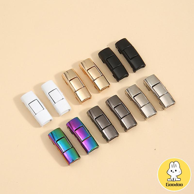1 Set Tali Sepatu Magnet Simple Shoelace Magnetic Lazy Tali Sepatu Elastis Bulat Karet Praktis -Doo