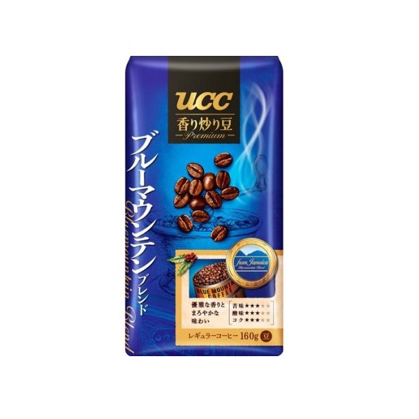 UCC Blue Mountain Blend Fragrant Roasted Coffee Beans 160 Gram