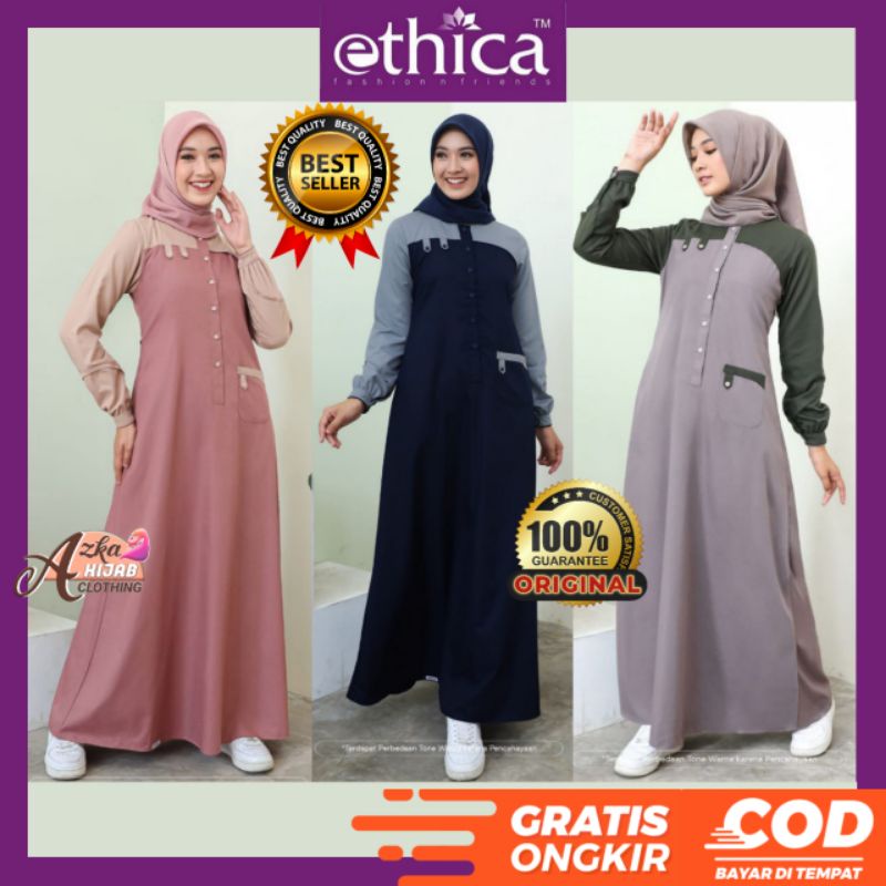 qGAMIS ETHICA AYUMI 325 / GAMIS BRANDED ORIGINAL / BAJU GAMIS TERBARU 2022 / DRESS MUSLIM TERBARU / 